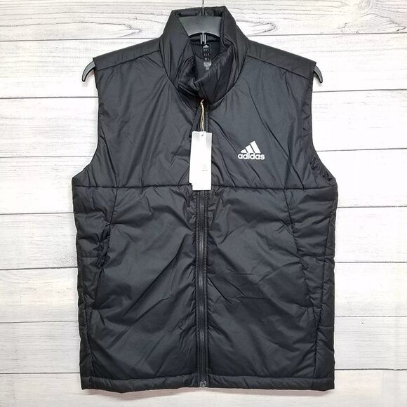 Adidas BSC 3-Stripes Outdoor Insulated Vest Men's Size Medium HI0945 - Picture 1 of 8